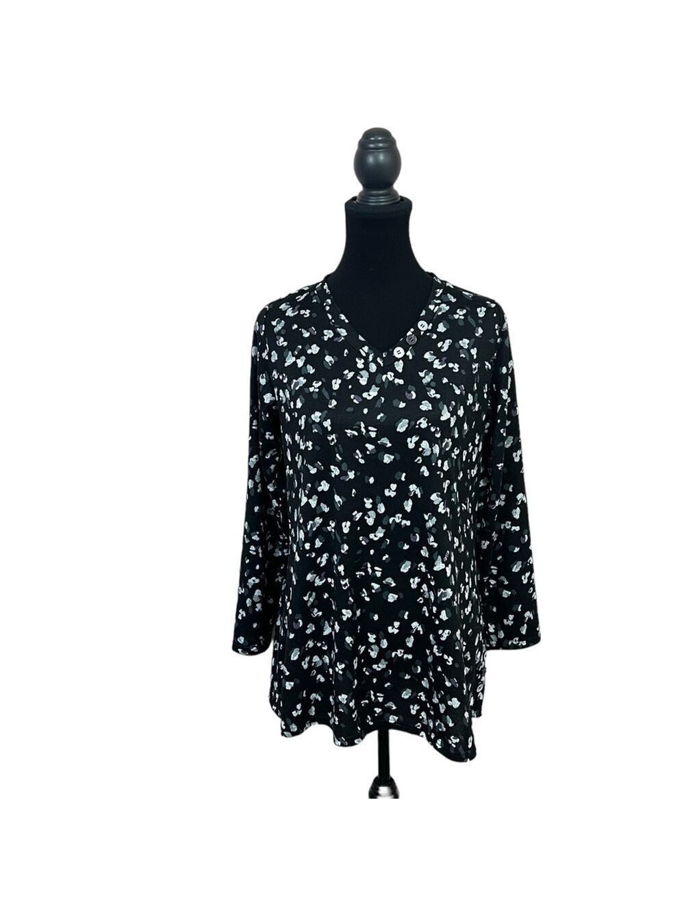 ETHYL V Neck Floral Long Sleeves Lightweight Sweater Size M